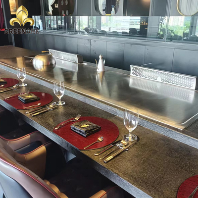 質  Commercial Hibachi Grill with Custom Flat Alloy Steel Surface 工場