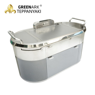 購入 無煙ステンレス鋼BBQのグリルの楕円形のTeppanyakiの版 online manufacture