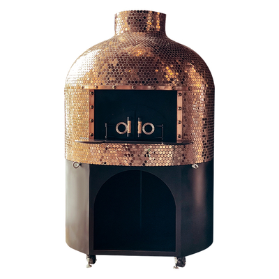 購入 Round Wood Fired Pizza Oven with Volcanic Lava Rock オンライン製造