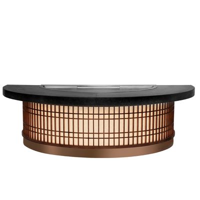 購入 Semi-Circular Teppanyaki Grill Table 1300x1000x800mm 8000W オンライン製造