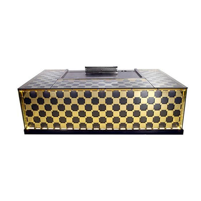 購入 1.6m 8KW Gas Teppanyaki Grill Table with 8 Seats and Lower Exhaust for Commercial Use オンライン製造