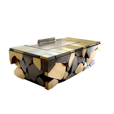 購入 Stainless Steel 304 Teppanyaki Grill Table with 8 Seats and Customized 20mm Thick Food-Grade Special Alloy Steel オンライン製造