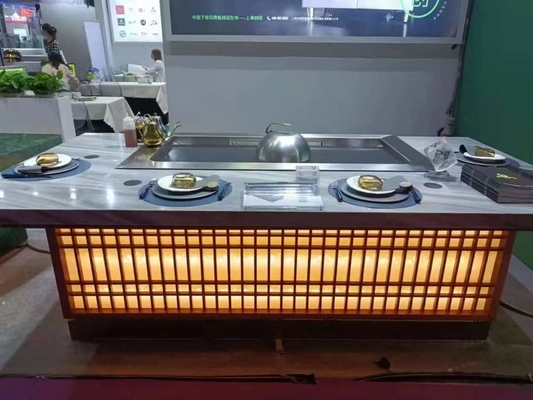 静電気の発煙の清浄器が付いている商業合金鋼のTeppanyakiのグリルのテーブル