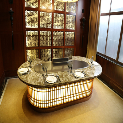 商用テパニヤキグリルテーブル 2200x860x800mm 8000Wの電力